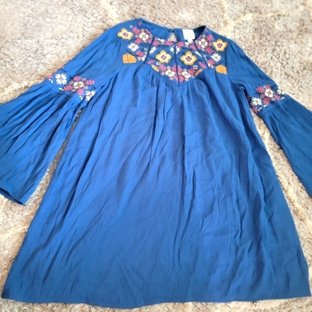 NWT Blue Rain Boho Dress S